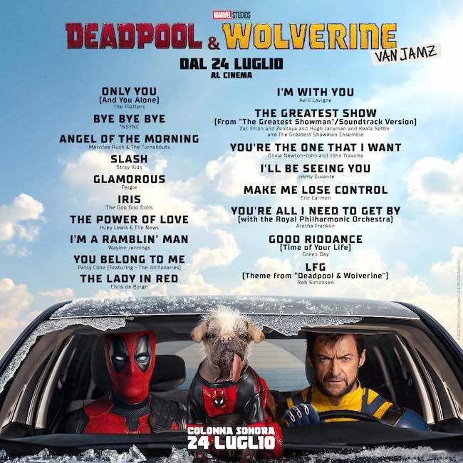Deadpool & Wolverine, la soundtrack della colonna sonora