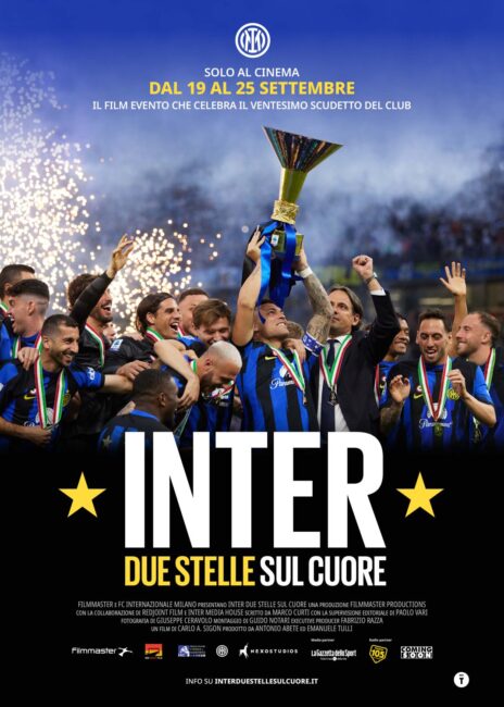 Dal 19 al 25 settembre arriva in sala il film sul 20° scudetto dell’Inter