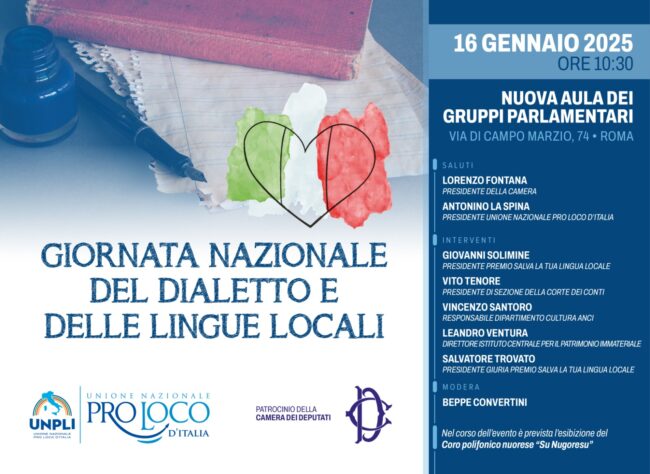 Giornata nazionale del dialetto e delle lingue locali giovedì 16 gennaio