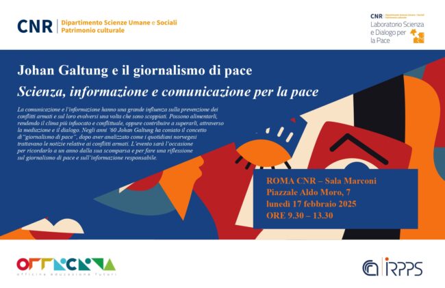 A Roma “Johan Galtung e il giornalismo di pace. Scienza, informazione e comunicazione per la pace”