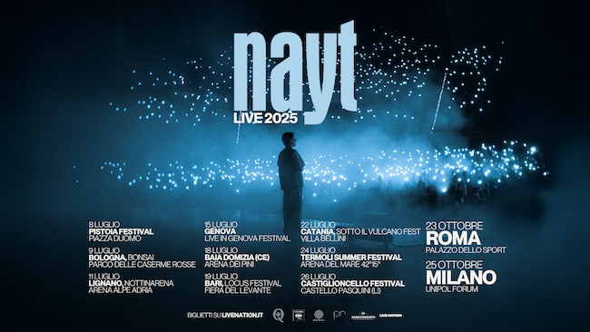 Nayt in concerto: le date 2025